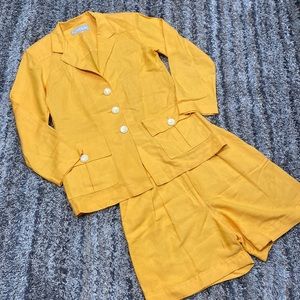 Vintage Dorothy Schoelen PLATINUM Blazer and short sets sz M jacket and 10 short